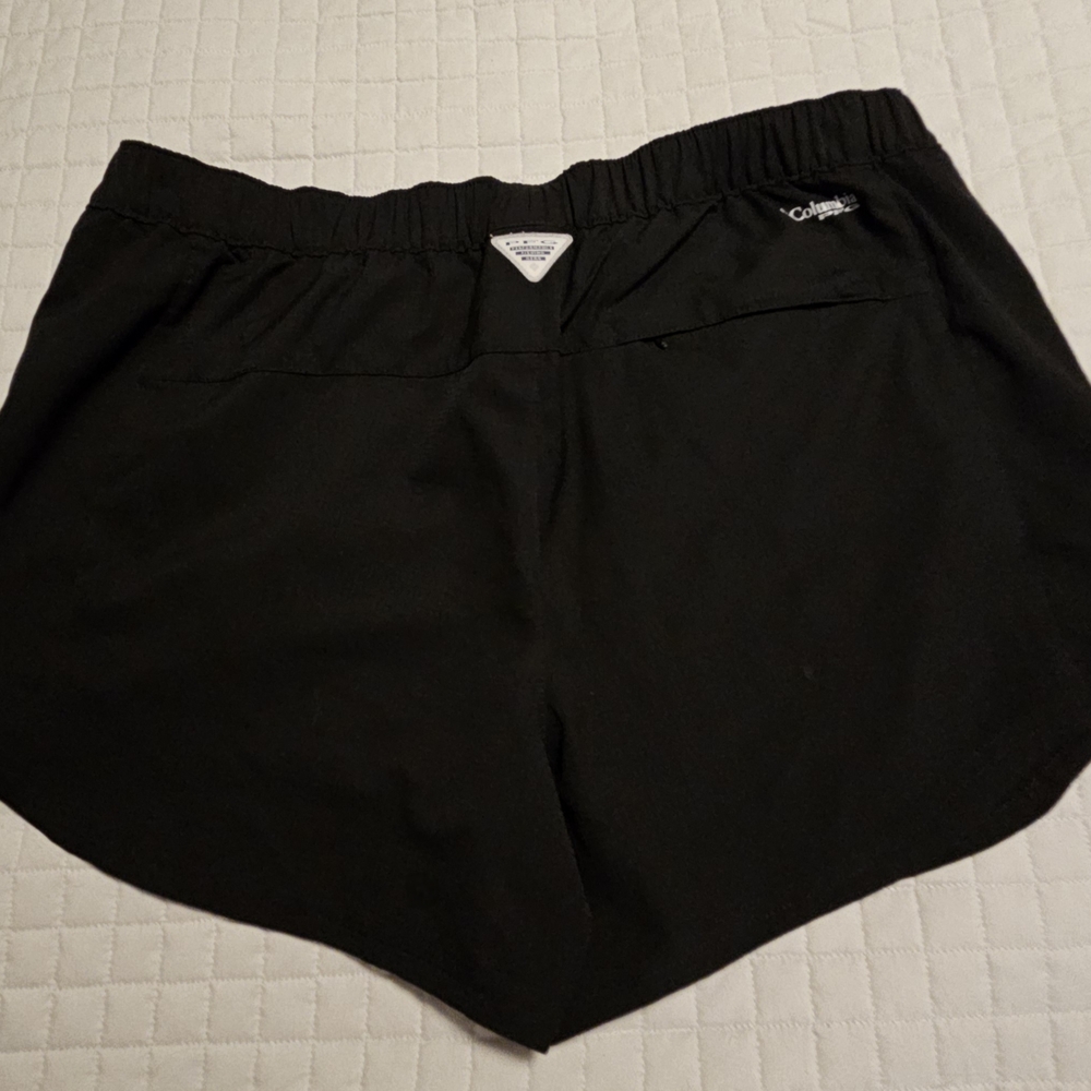 Columbia Black Athletic Shorts Lightweight Elastic Waist